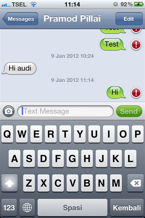 sending text to international number.